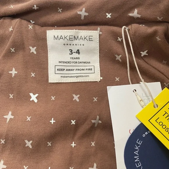 Makemake Organics Quilted Brown Kids Jacket - Picture 2 of 3